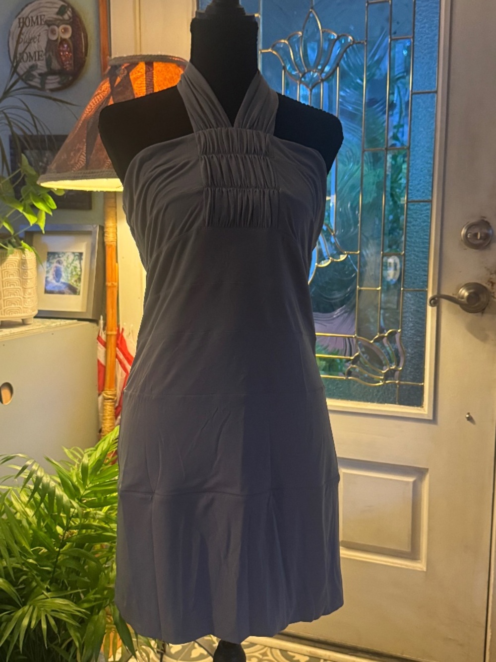 New w Tags - BCBG Generation Halter Dress Size 10, Gray